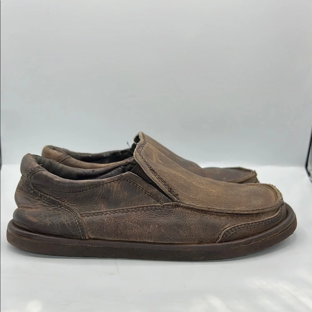 BED|STU Slip On Distressed Brown Loafers‎ Casual